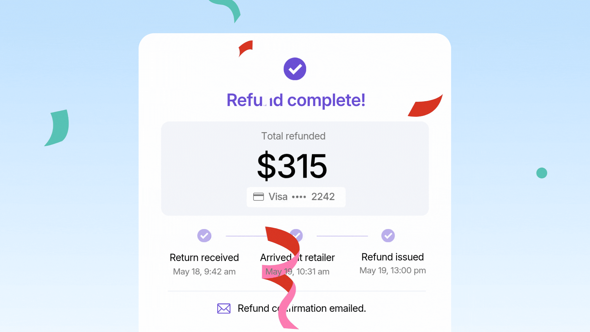 Refund tracking